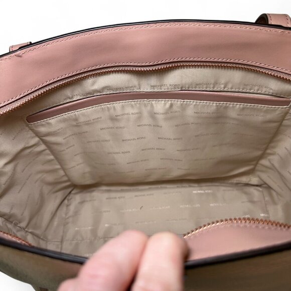 Michael Kors Whitney Large Leather Tote Bag - Light Pink/Rose Gold NWT - Picture 9 of 16